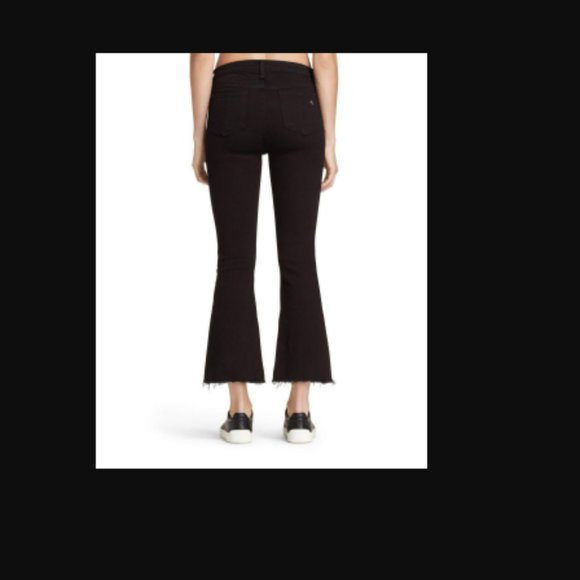 Rag & Bone Cropped Flare jeans size 30w BLACK - Picture 2 of 12